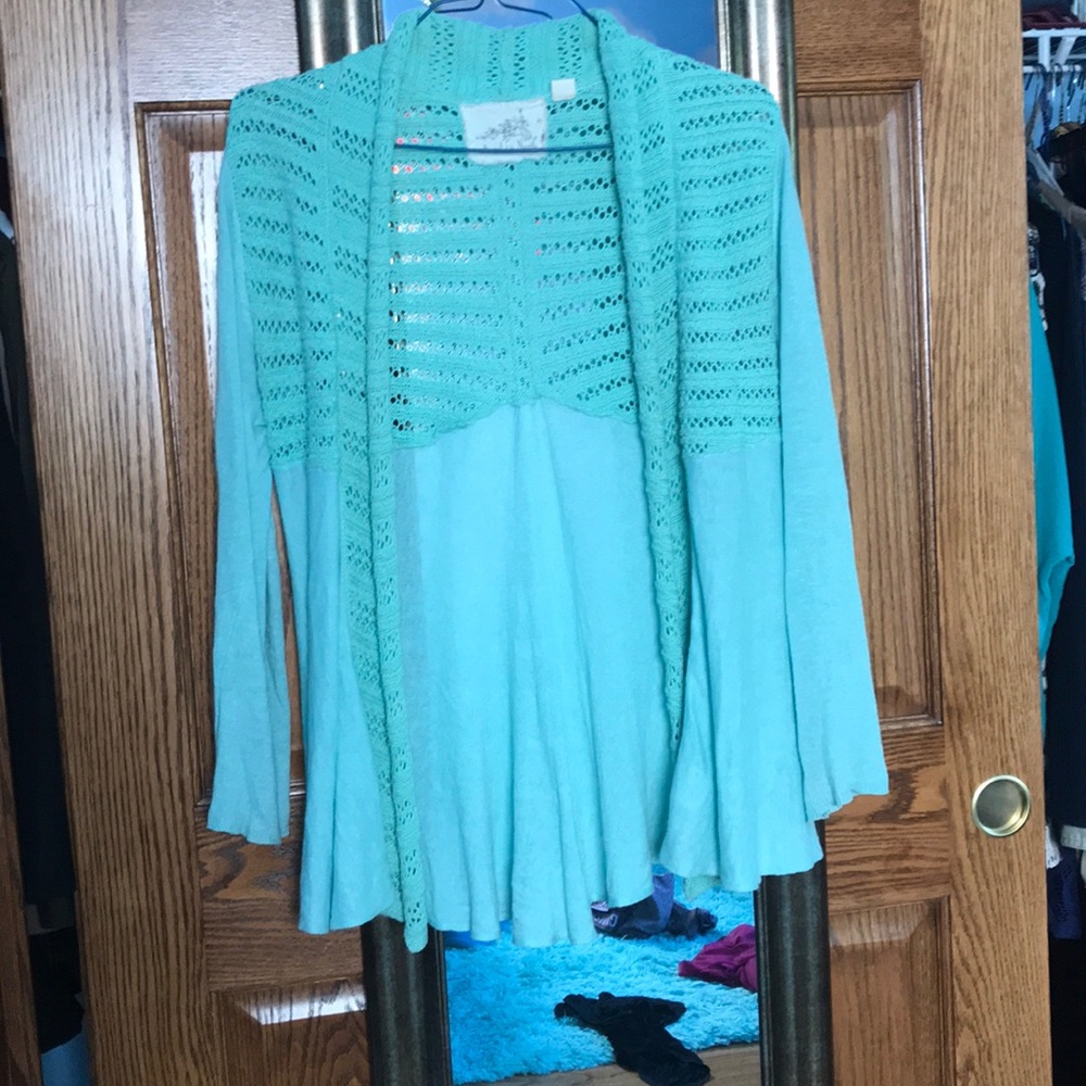 Anthropologie Green Sweater